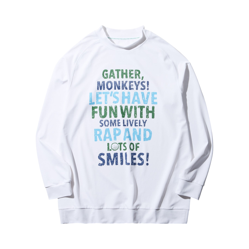 【GREEN EDGE MONKEYS】Mock neck long sleeve ロングスリーブTシャツ WHITE (ZZGEM-60353004)