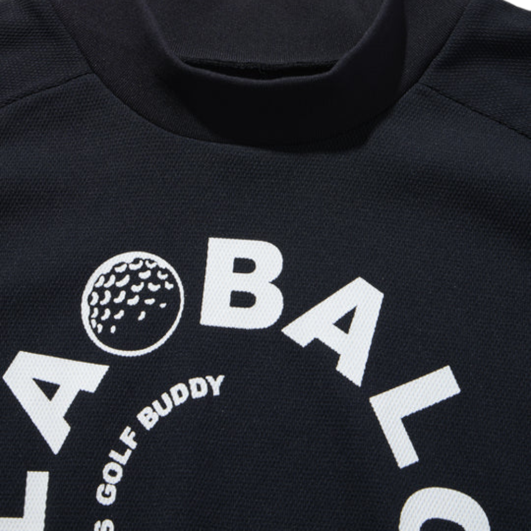 【GREEN EDGE MONKEYS】Popcorn knit mock モックネック Tシャツ BLACK (ZZGEM-60353007)