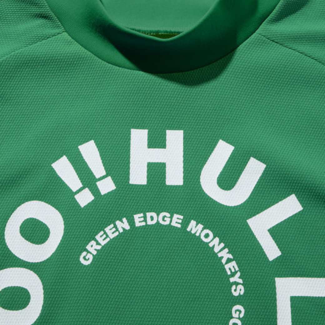 【GREEN EDGE MONKEYS】Popcorn knit mock モックネック Tシャツ GREEN (ZZGEM-60353007)