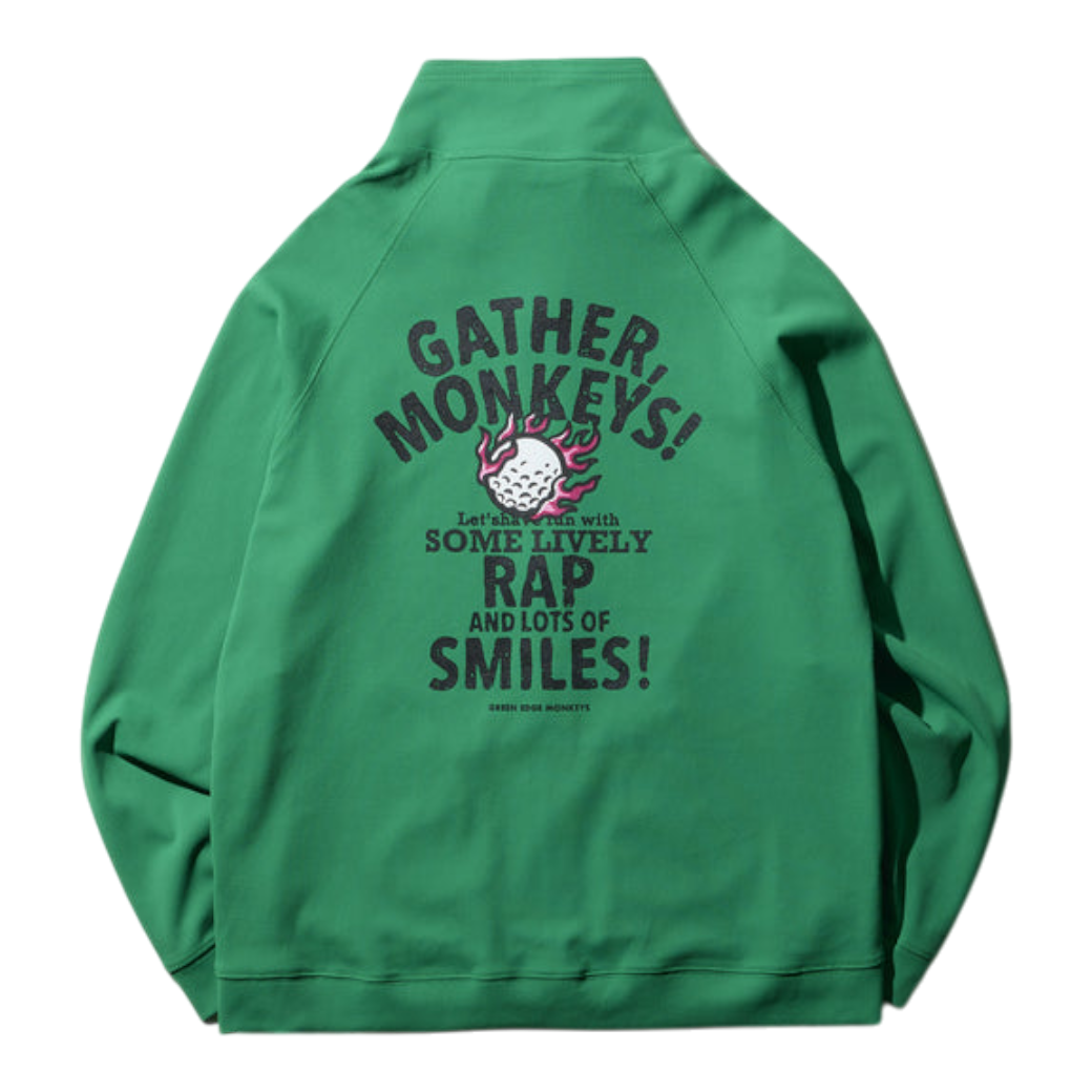 【GREEN EDGE MONKEYS】Popcorn knit blouson ブルゾン GREEN (ZZGEM-60353008)