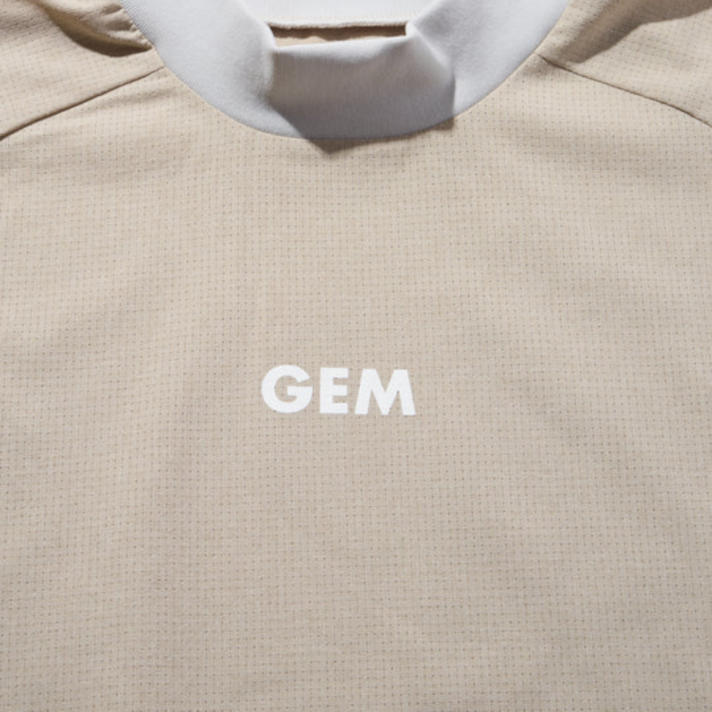 【GREEN EDGE MONKEYS】Dot air mock neck モックネック Tシャツ GRAY (ZZGEM-60353009)
