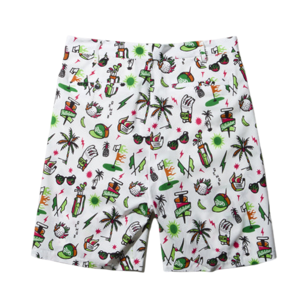 【GREEN EDGE MONKEYS】Original print short pants ショートパンツ WHITE (ZZGEM-60355105)