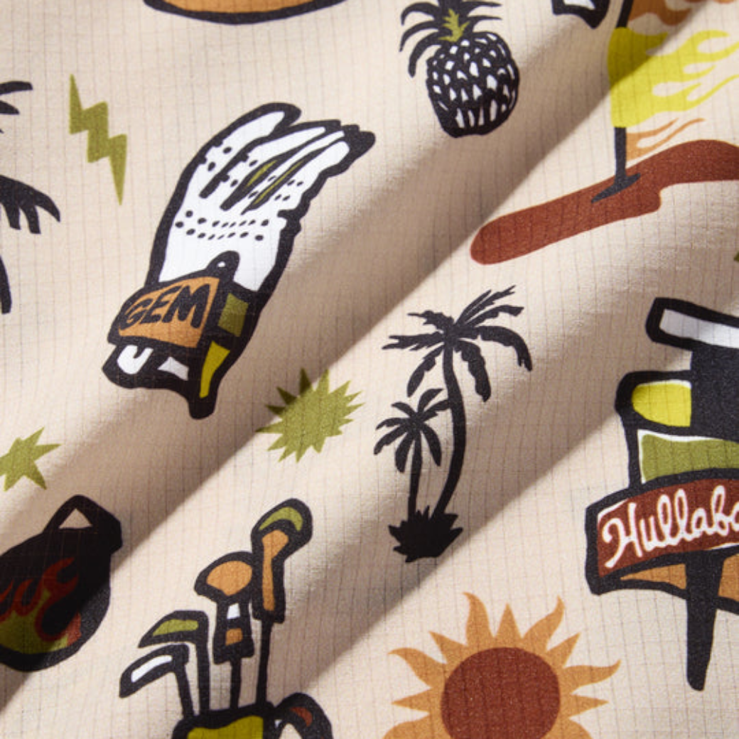 【GREEN EDGE MONKEYS】Original print short pants ショートパンツ BEIGE (ZZGEM-60355105)