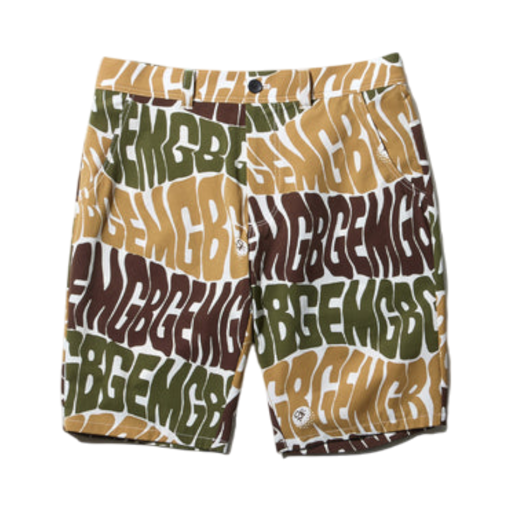 GREEN EDGE MONKEYS】Original logo print pants ショートパンツ BEIGE