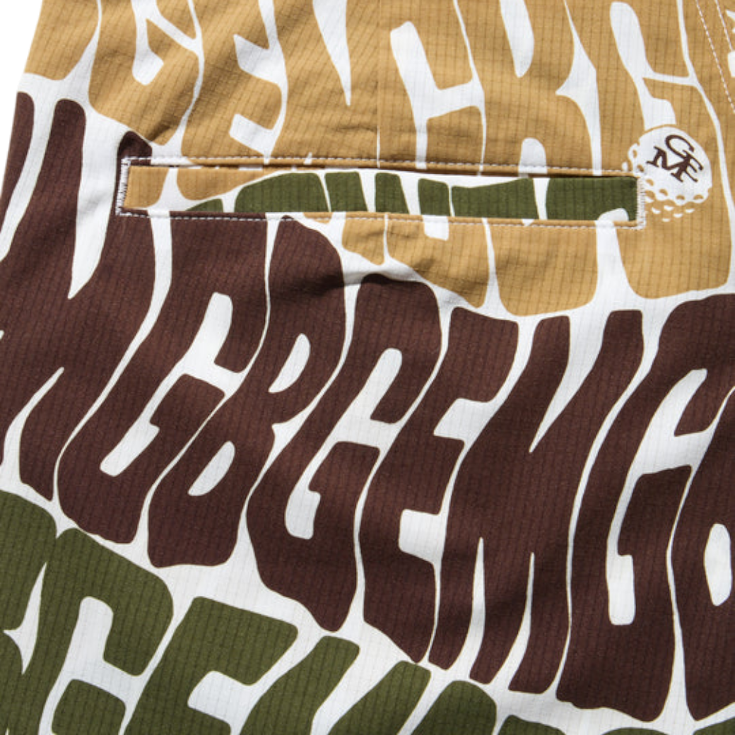 【GREEN EDGE MONKEYS】Original logo print pants ショートパンツ BEIGE (ZZGEM-60355106)