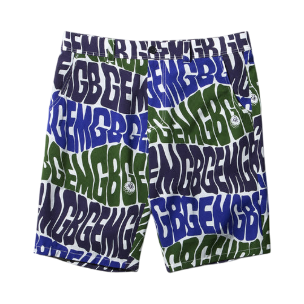 【GREEN EDGE MONKEYS】Original logo print pants ショートパンツ BEIGE (ZZGEM-60355106)