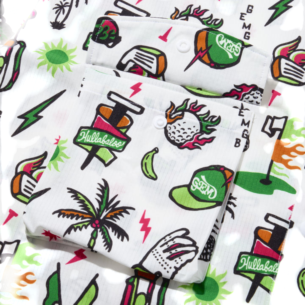 【GREEN EDGE MONKEYS】Original print Shirt シャツ M L XL WHITE (ZZGEM-60358002)