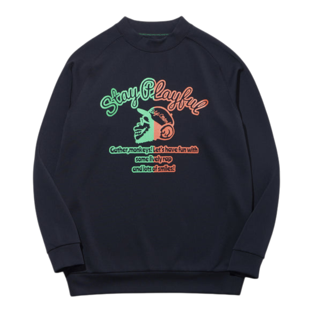 【GREEN EDGE MONKEYS】Jersey mock neck モックネック BLACK (ZZGEM-60363003)