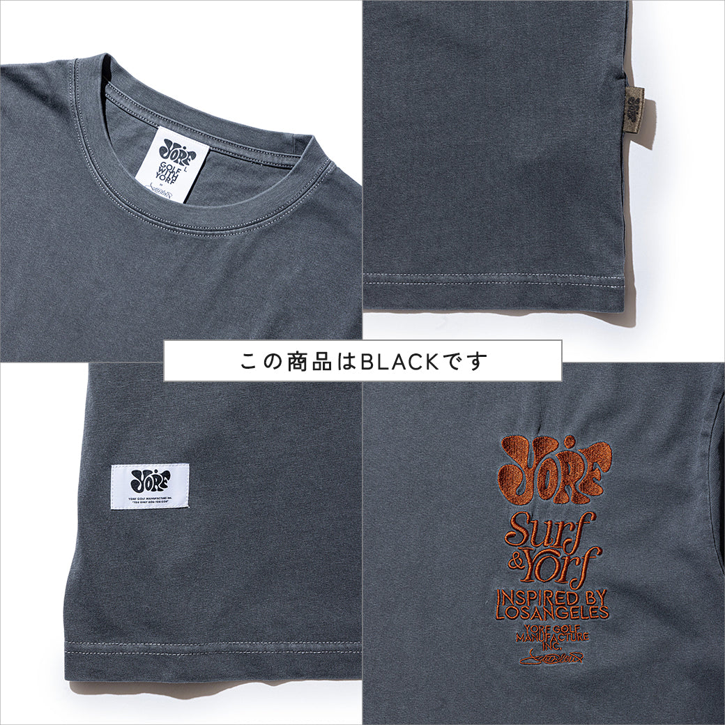 【YORF】ヴィンテージライク刺繍ロゴ Tシャツ KHAKI(ZZYRF-1086110304)