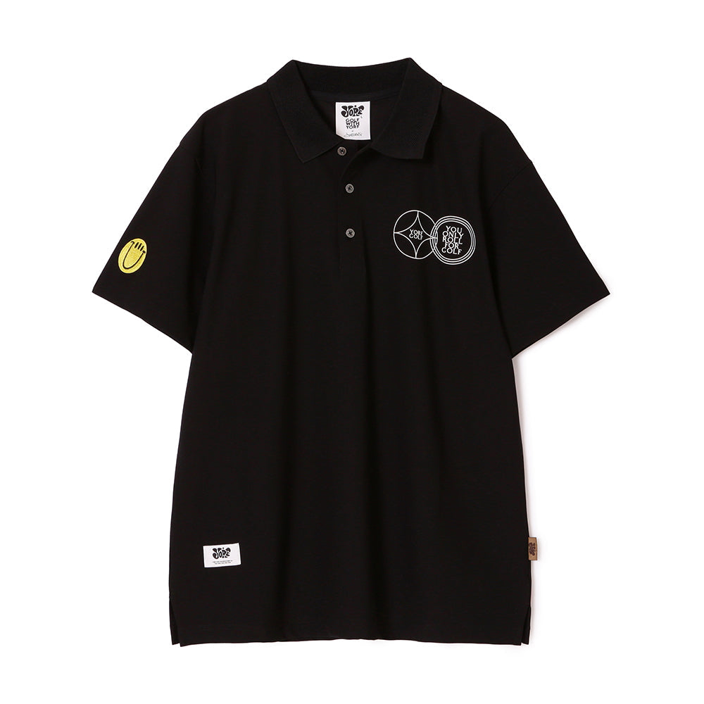 【YORF】YGCカノコ ポロシャツ BLACK(ZZYRF-1086120301)