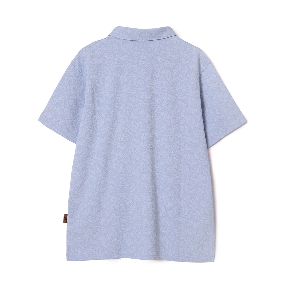 【YORF】YORFジャガード ポロシャツ BLUE(ZZYRF-1086120302)