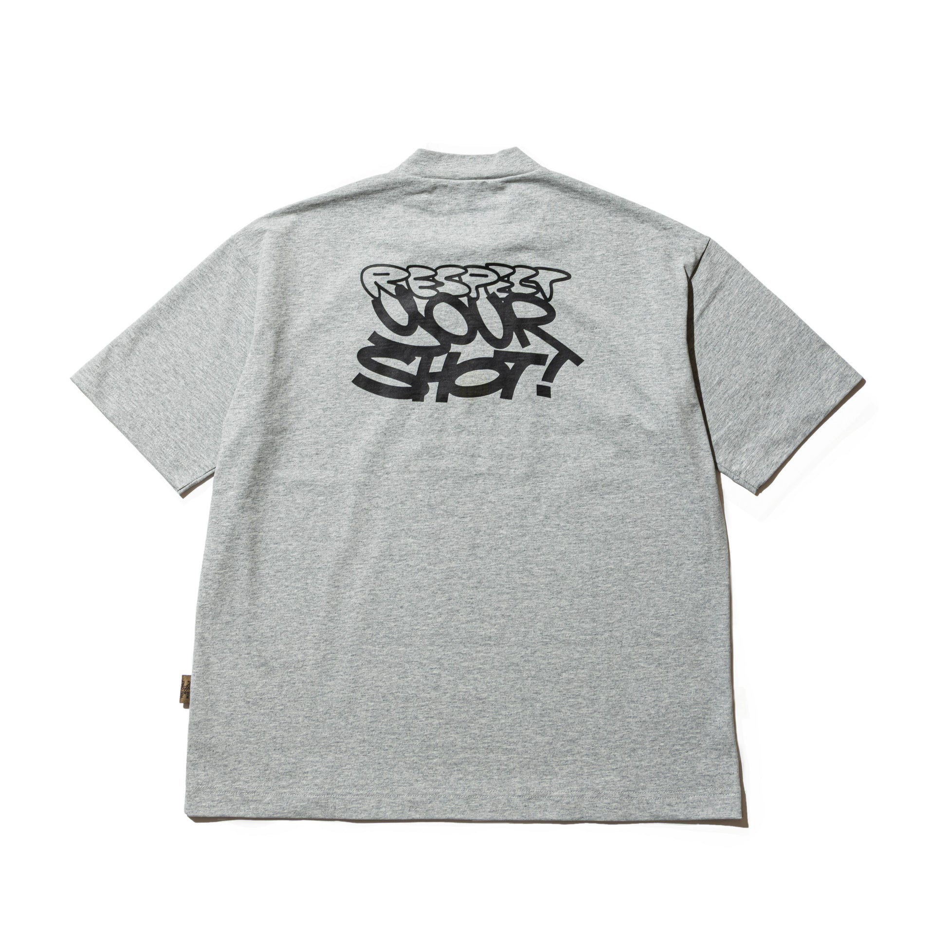 【YORF】グラフィックロゴ モックネック GRAY(ZZYRF-1086130303)