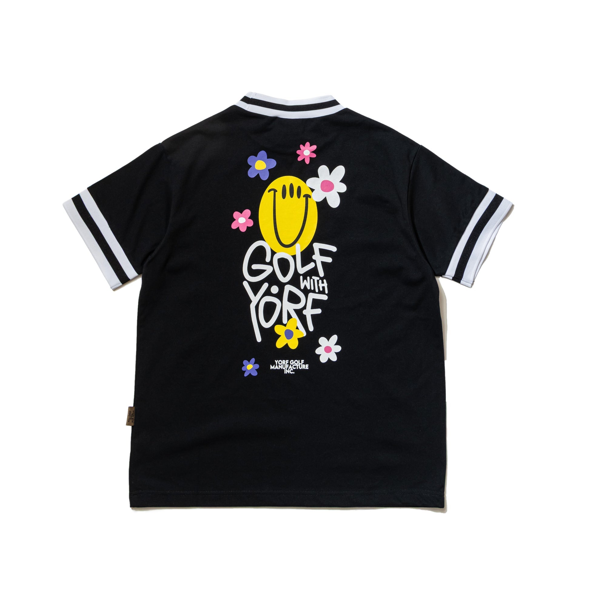 【YORF】スマイルフラワーモックネック WOMAN BLACK(ZZYRF-1086130306)