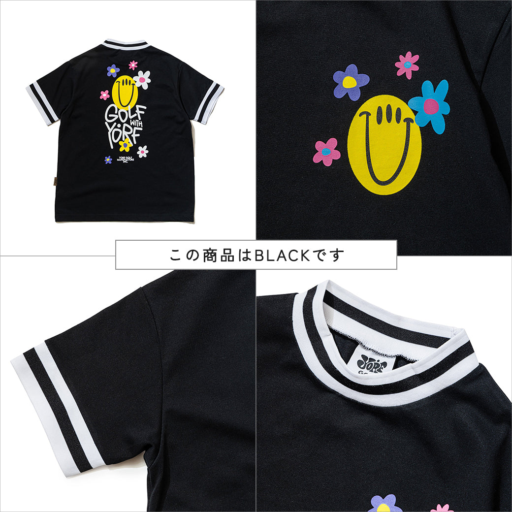 【YORF】スマイルフラワーモックネック WOMAN WHITE(ZZYRF-1086130306)