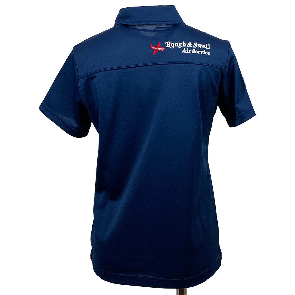 【rough&swell】WOMEN'S AIRLINE TOUR POLO W.［NAVY］Mサイズ（RSL-22003）