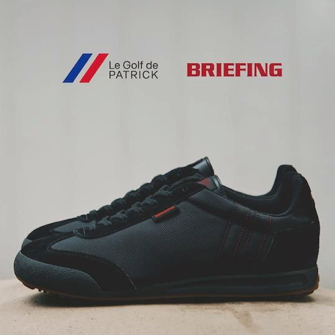 【Le Golf de PATRICK】　×　【 BRIEFING】のコラボレーションゴルフシューズ　BLACK 5サイズ展開