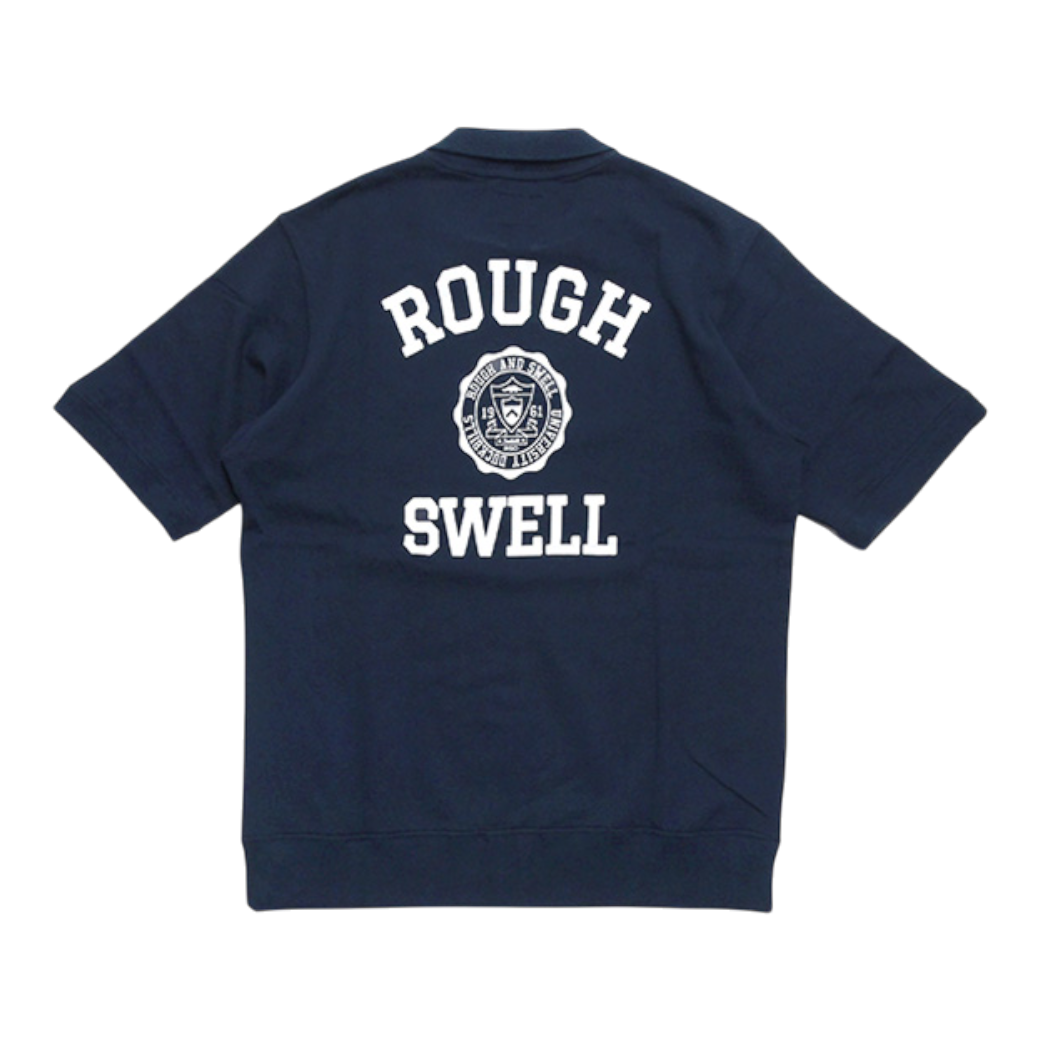 【rough&swell】COLLEGE ZIP UP SWEAT NAVY（ROU-RSM25044）