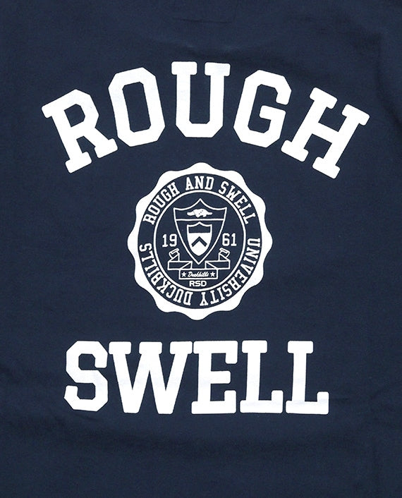rough&swell COLLEGE ZIP UP SWEAT NAVY