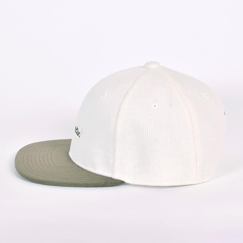 【Resurrection】ニットライク2トーンキャップ (フラット) WHITE/KHAKI（ZZRES-BF34CAP05）