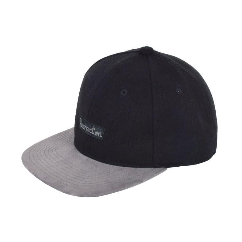 【Resurrection】ニットライク2トーンキャップ (フラット) BLACK/GRAY（ZZRES-BF34CAP05）