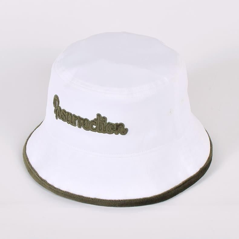 【Resurrection】ベロアブリムバケットハット WHITE（ZZRES-BF34HAT01）