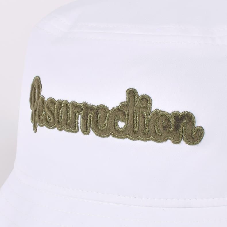 【Resurrection】ベロアブリムバケットハット WHITE（ZZRES-BF34HAT01）