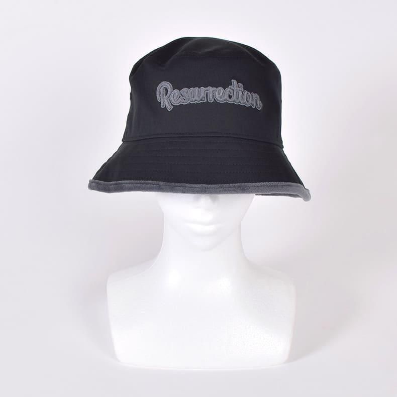 【Resurrection】ベロアブリムバケットハット BLACK（ZZRES-BF34HAT01）