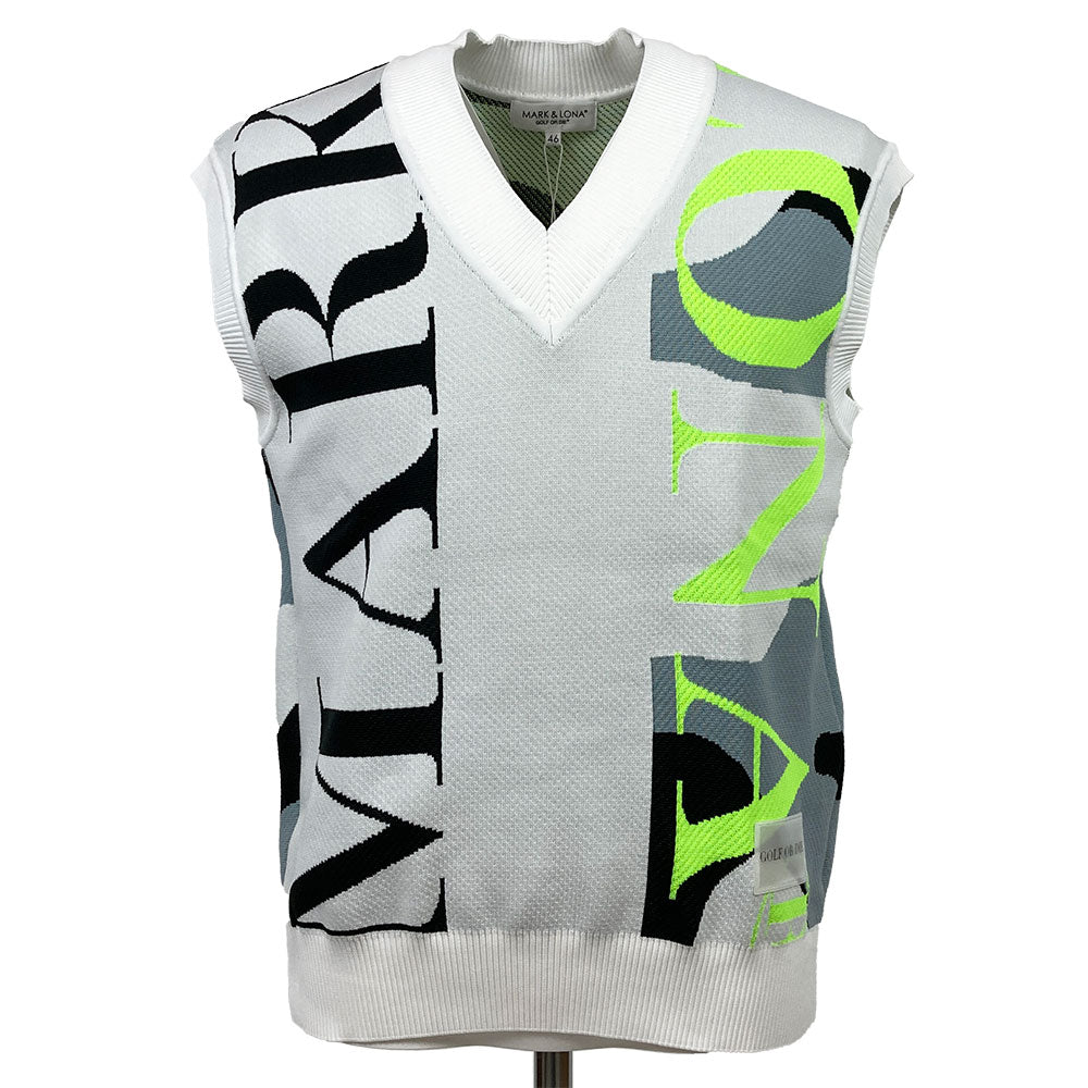 【MARK＆LONA】MEN'S Chromakey Baggy Vest Mサイズ ホワイト（MLM-2A-AB03）