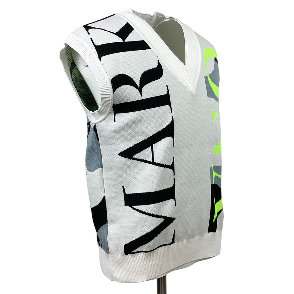 【MARK＆LONA】MEN'S Chromakey Baggy Vest Mサイズ ホワイト（MLM-2A-AB03）