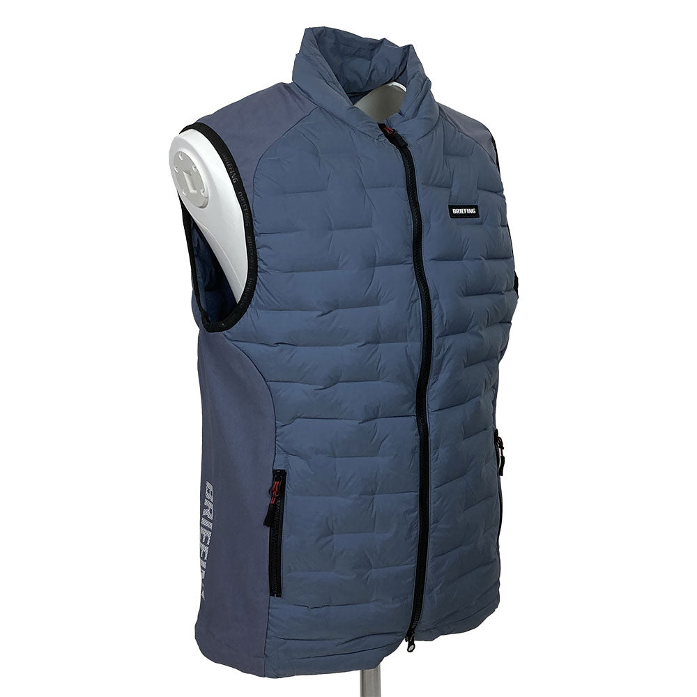 【BRIEFING】HYBRID DOWN VEST ダウンベスト Mサイズ［GRAY］（BRG233M50）