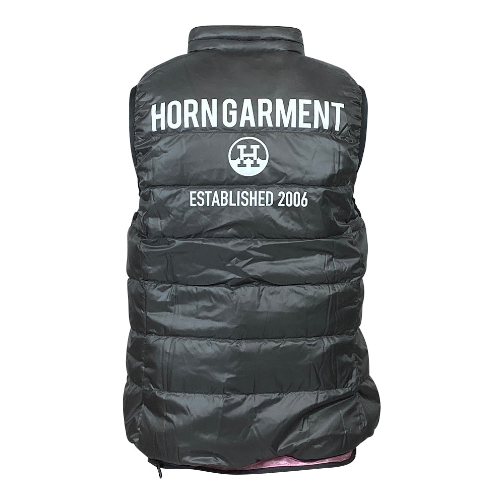 【HORN GARMENT】 WOMEN'S ダウンベスト リバーシブル CHARCOAL/PINK  Sサイズ（HCW-1C-AD08）