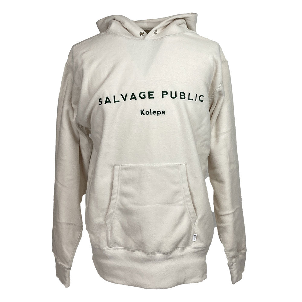 【SALVAGE PUBLIC】サルベージパブリック パブリック パーカー SALVAGE PUBLIC Pullover Hoodie(Hawaiian sportswear) オフホワイト  M・Lサイズ（SVKA2010）