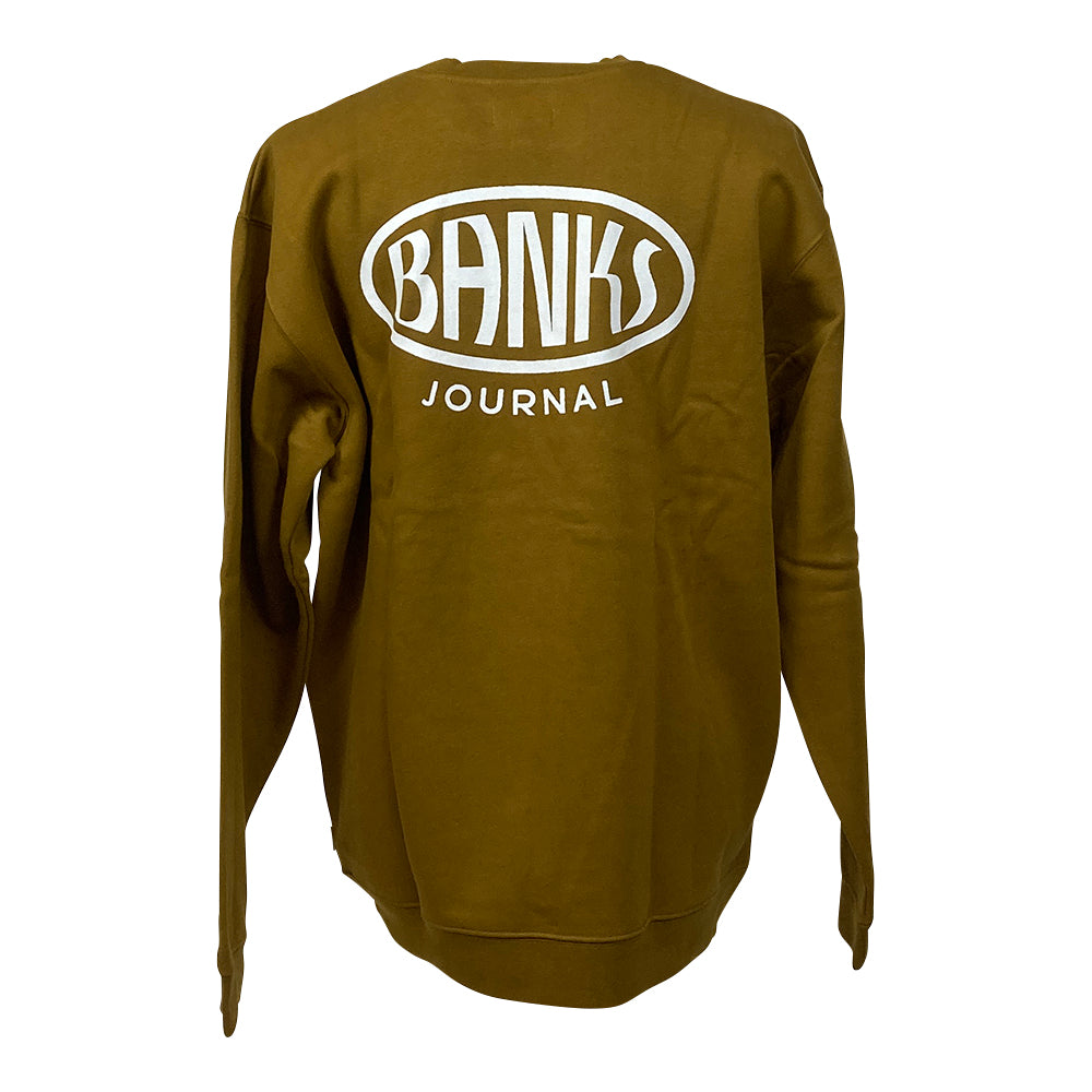 【BANKS JOURNAL】MEN'S AU REVOIR C＆B CREW［OLIVE KHAKI］L・XLサイズ (ASMU1064)