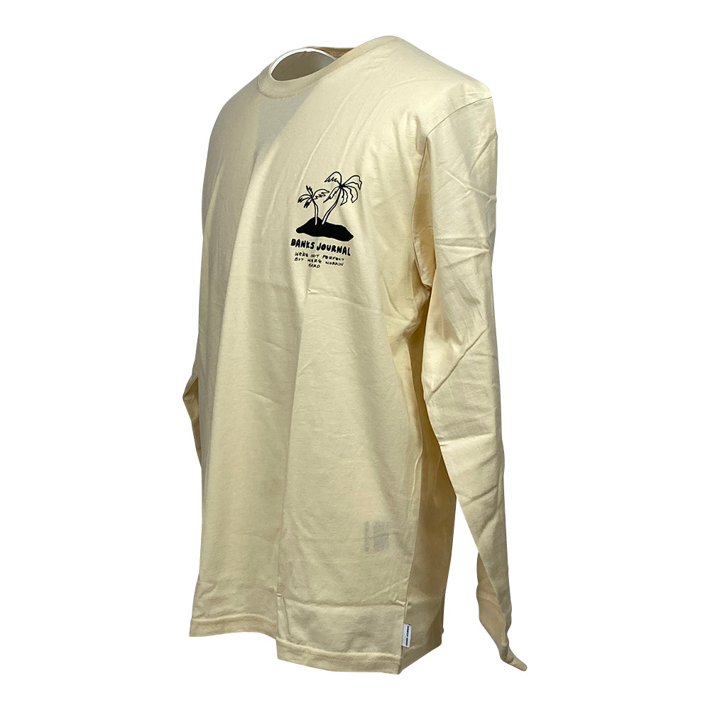 【BANKS JOURNAL】MEN'S LIVING ON ISLANDS LS TEE SEED PEARL  L・XLサイズ (ALTS0100)