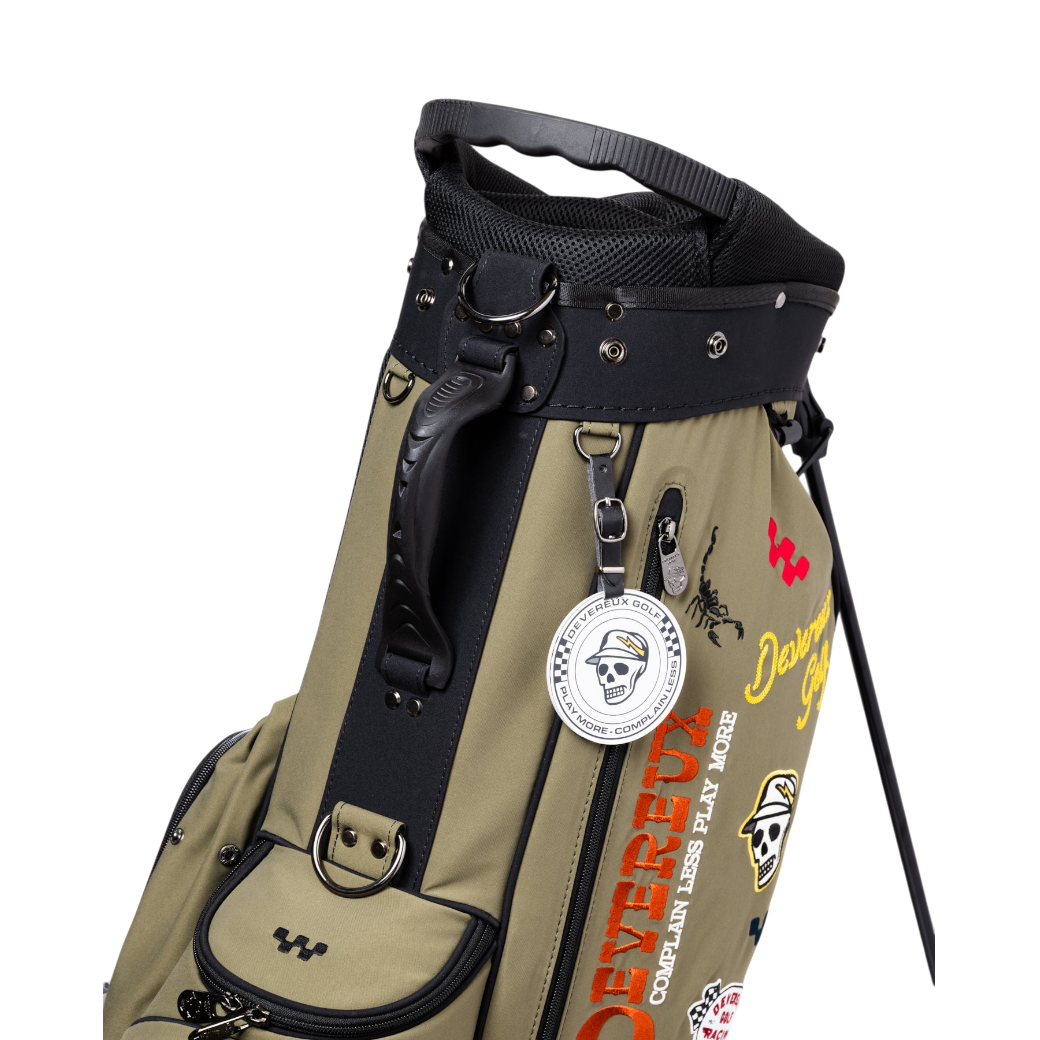 【DEVEREUX GOLF】DVG PIONEER TOWN Logo Assorted CADDI 53 キャディバッグ（DVR-075764811）