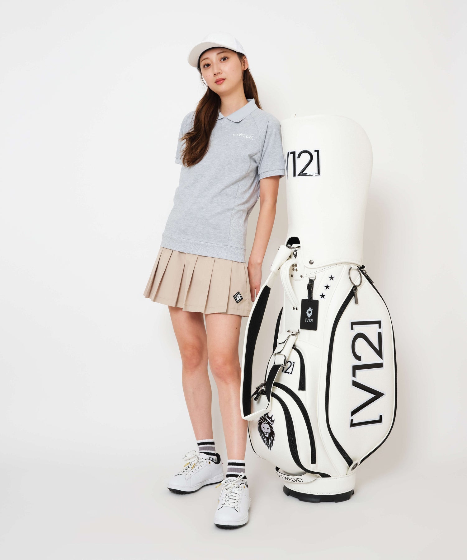 【V12】PRO CADDY 9.5 B 自立キャディバッグ 9.5号 WHITE (ZZV12-V122511CB04)