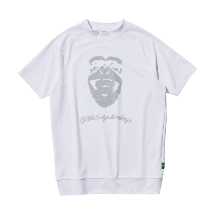 【GREEN EDGE MONKEYS】モックネック Tシャツ ホワイト（ZZGEM-40363002）