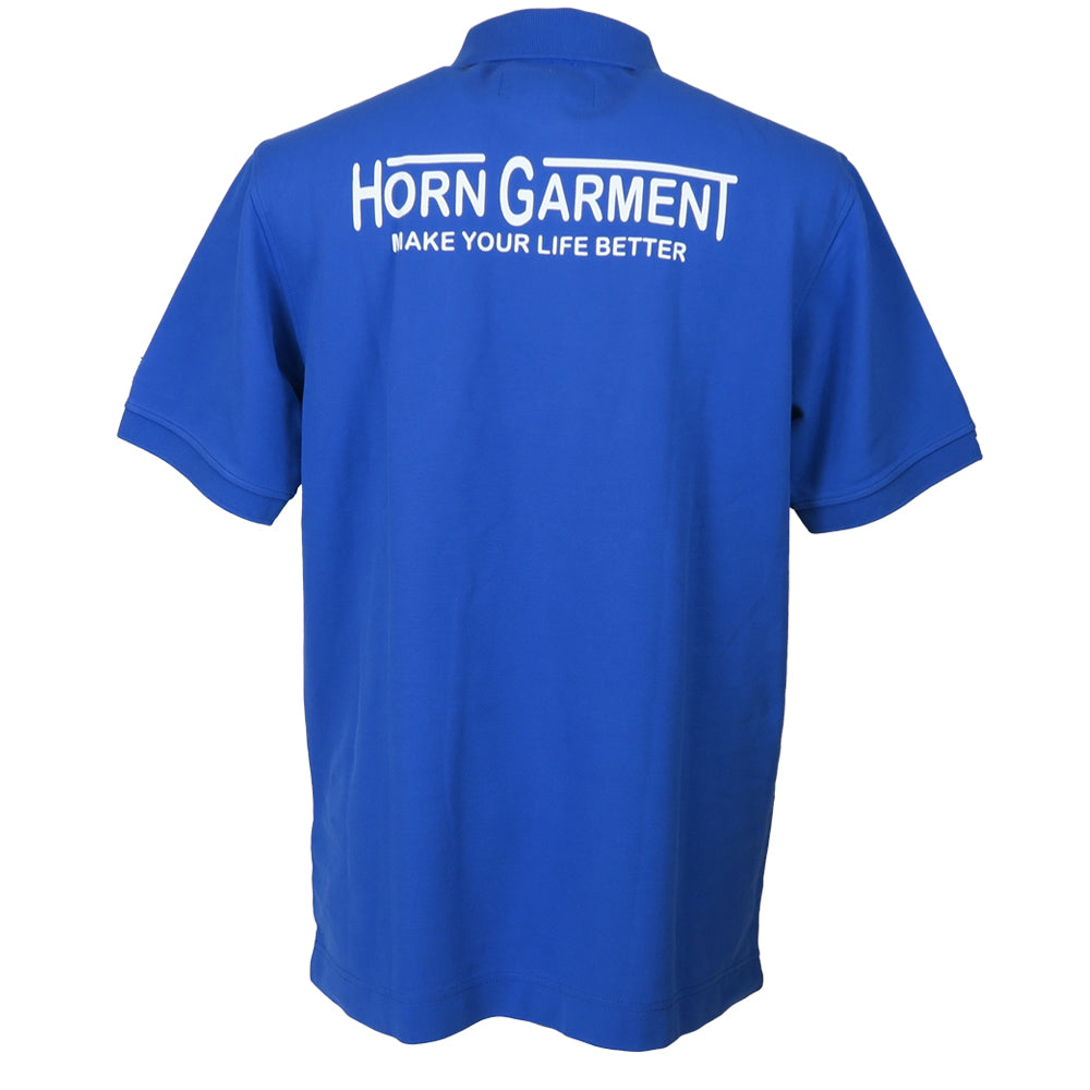 【HORN GARMENT】MEN'S Look of Polo Lサイズ［BLUE］Lサイズ（HCM-2A-AP05）