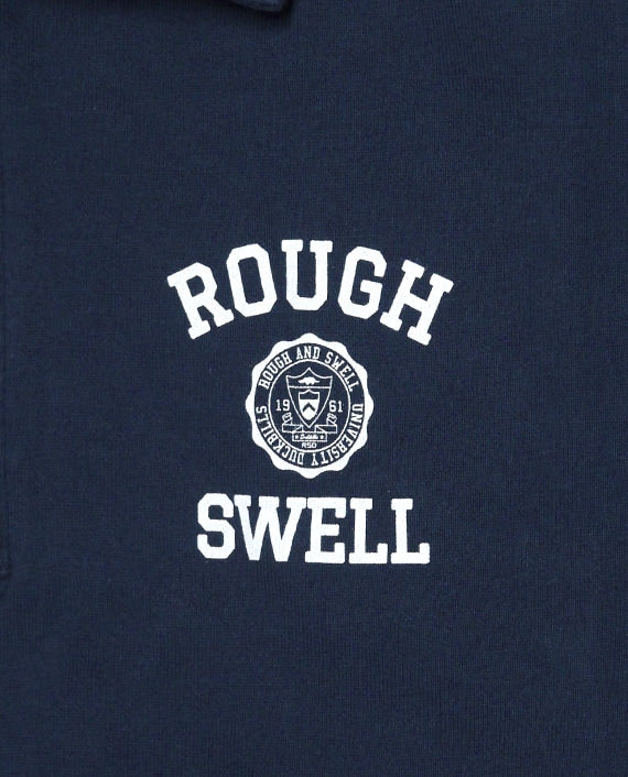 rough&swell COLLEGE ZIP UP SWEAT NAVY