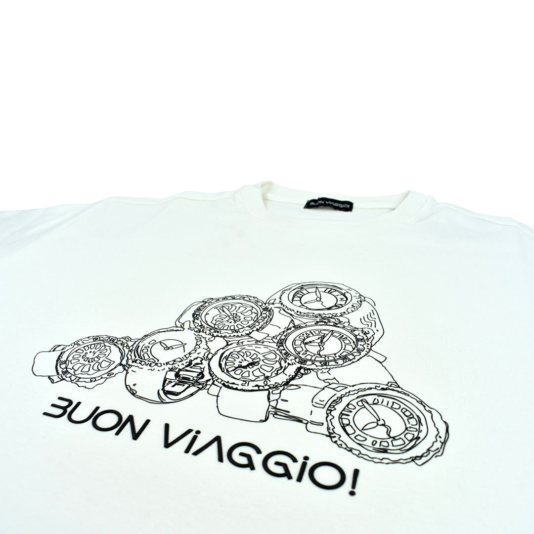 [BUON VIAGGIO] 2025SS Bone Viaggio Short Sleeve T-Shirt WHITE (BOV-BV03-WHITE) 