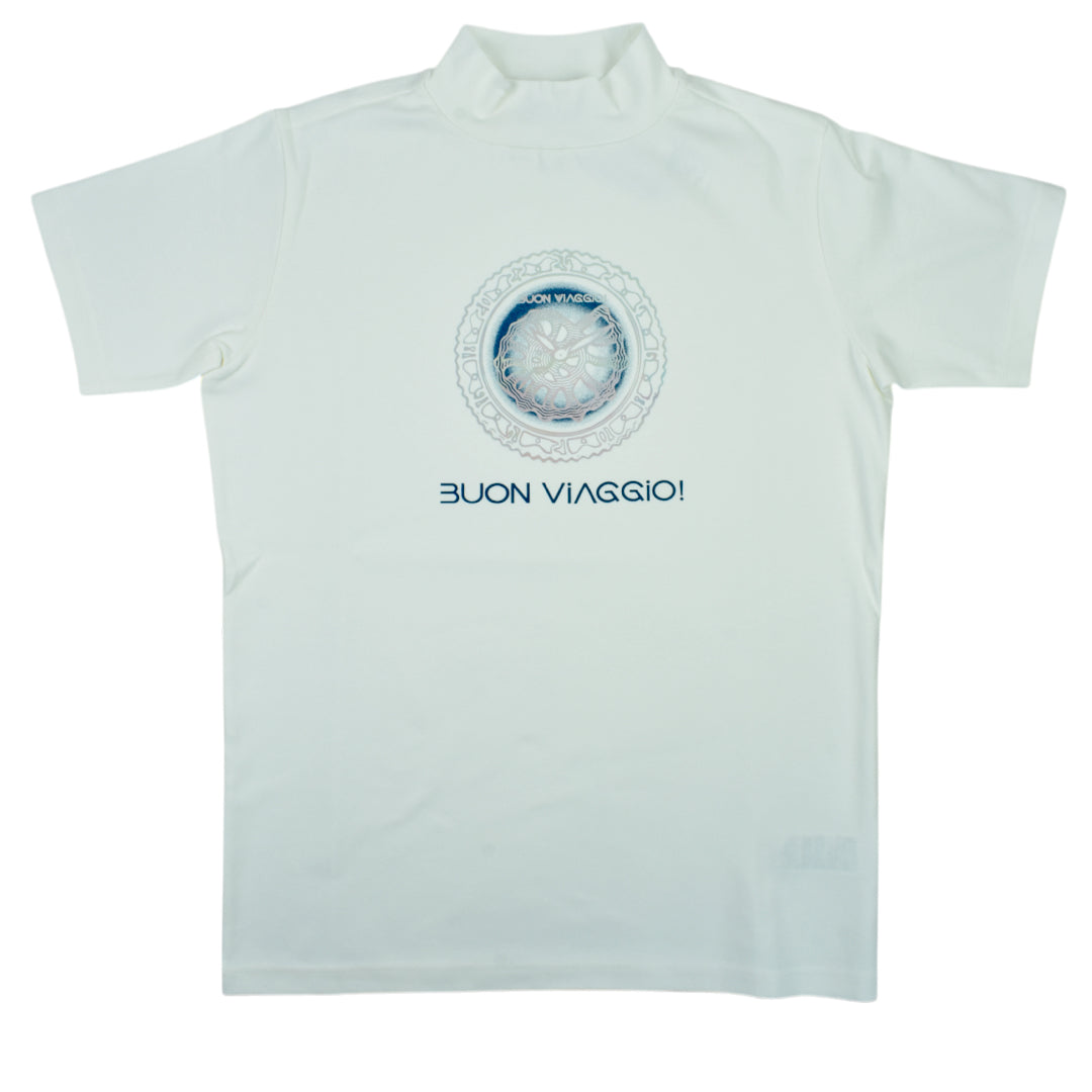 【BUON VIAGGIO】2025ss ボーンビアッジョ 半袖モックシャツ WHITE (BOV-BV01M-WHITE)