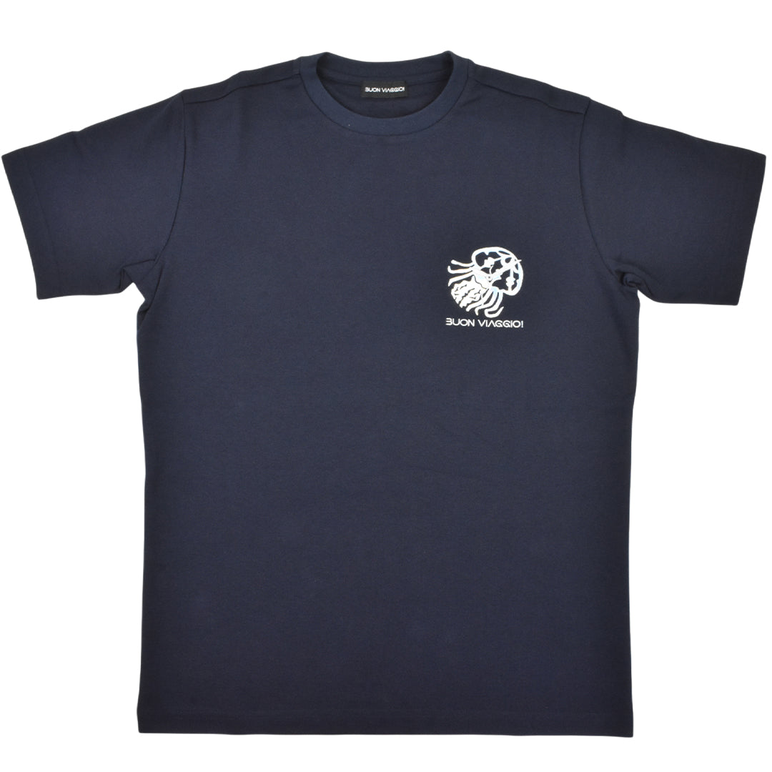 【BUON VIAGGIO】2025ss ボーンビアッジョ 半袖Tシャツ NAVY (BV-02-NAVY)
