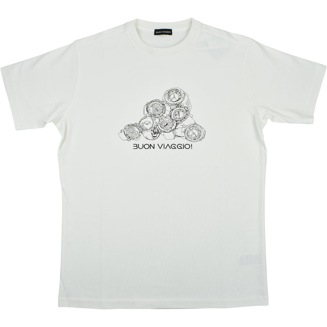 【BUON VIAGGIO】2025ss ボーンビアッジョ 半袖Tシャツ WHITE(BV-03-WHITE)