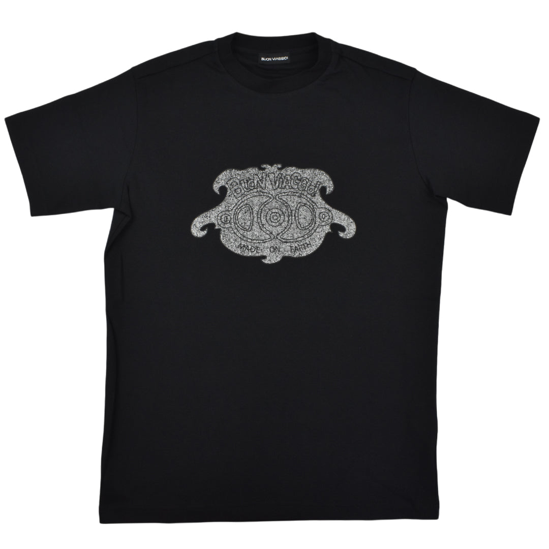 【BUON VIAGGIO】2025ss ボーンビアッジョ 半袖Tシャツ BLACK (BV-04-BLACK)