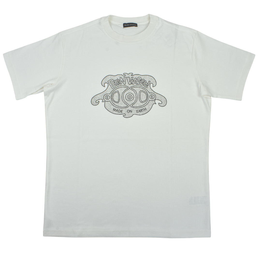 【BUON VIAGGIO】2025ss ボーンビアッジョ 半袖Tシャツ WHITE (BV-04-WHITE)