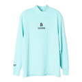 【CHECKER48】Women's LESS SEE-THROUGH MOCK TEE 長袖ハイネック TURQUOISE（CHE-C4800A001W）