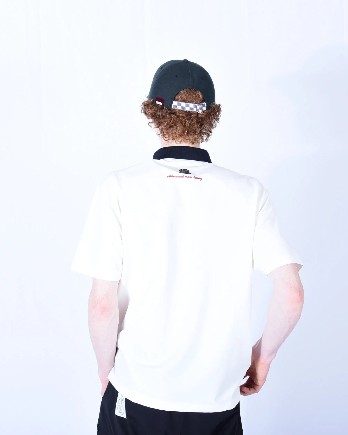 【CHECKER48】BACK DOTS TOUR POLO 半袖ポロシャツ BLACK（CHE-C4800A002）