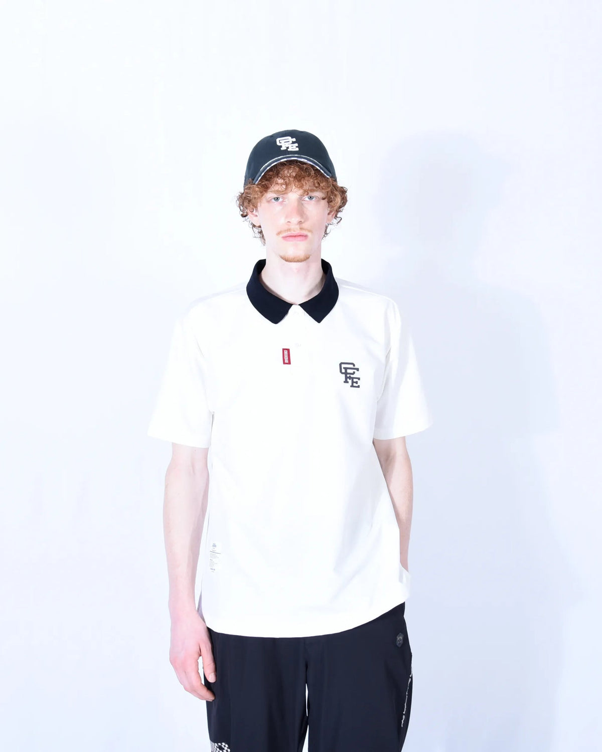 【CHECKER48】BACK DOTS TOUR POLO 半袖ポロシャツ BLACK（CHE-C4800A002）