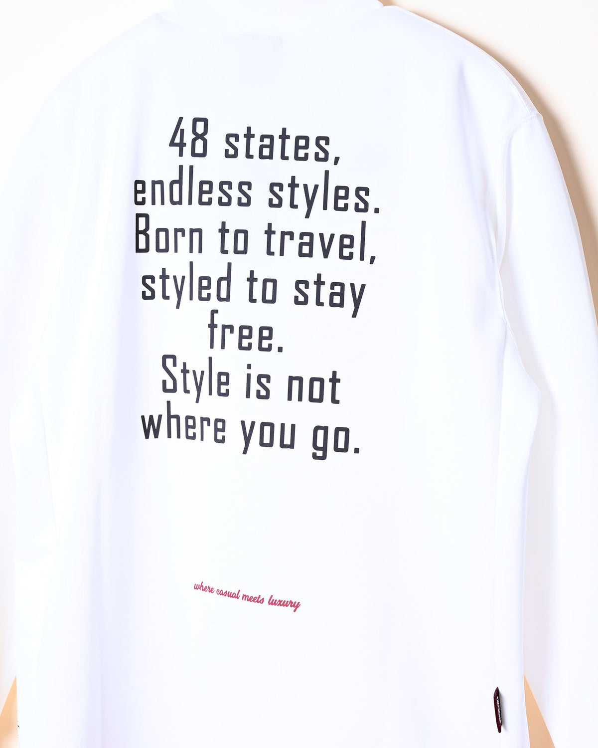 【CHECKER48】CFE CP L/S MOCK TEE 長袖ハイネック WHITE（CHE-C4800A008）