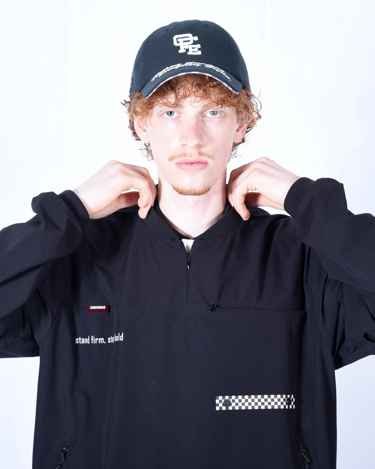 【CHECKER48】RIPSTOP LAB PO JACKET アウター BLACK（CHE-C4800A101）